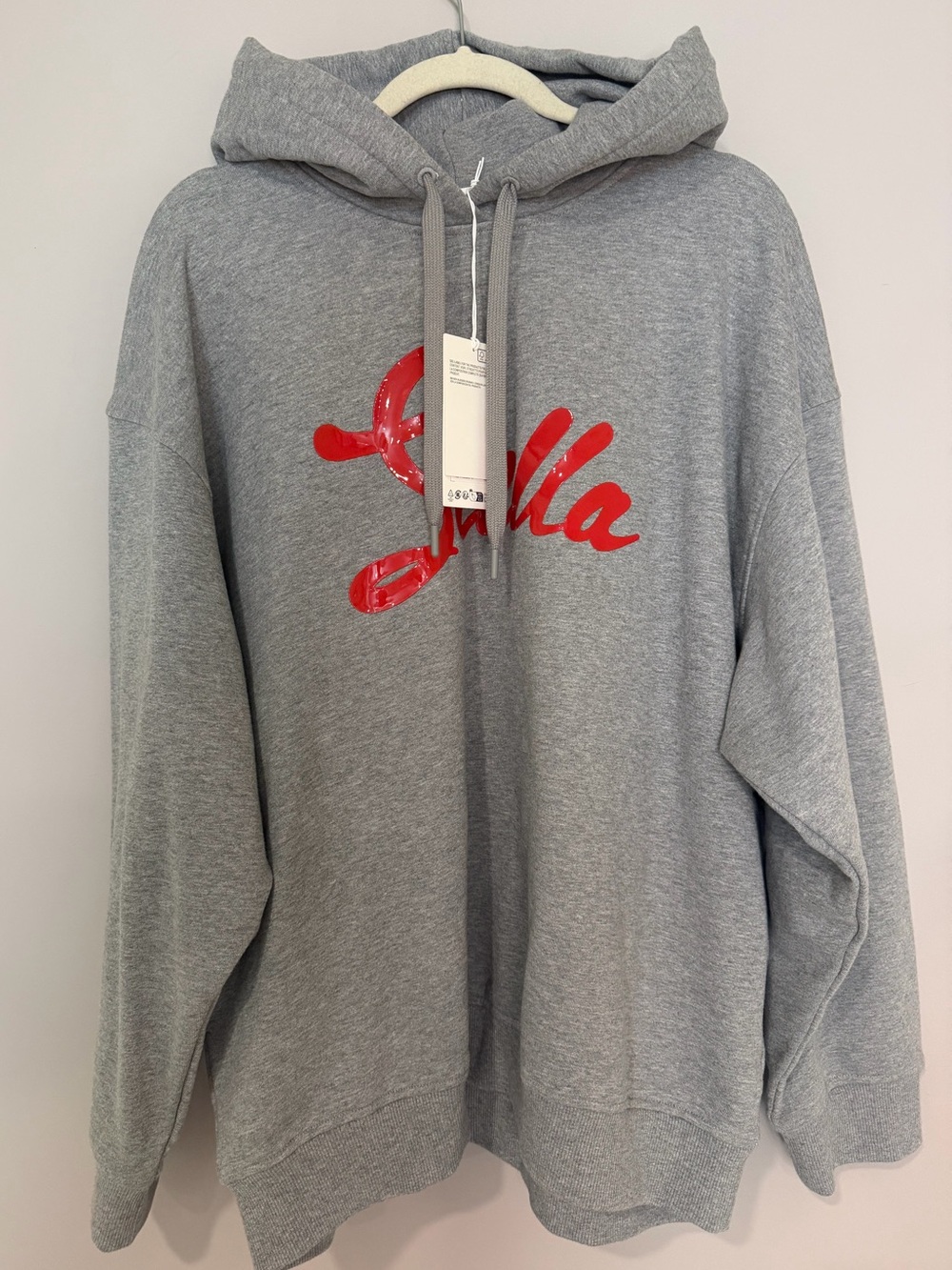 H&M x Stella McCartney Gray Marl Hoodie Sweatshirt Size M NWT